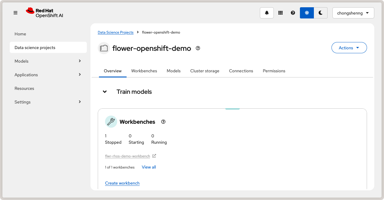 Data Science project in Red Hat OpenShift AI